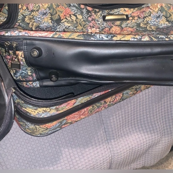 Verdi Vintage 90s Floral Tapestry Luggage matching set of 4 suit case vacation - Picture 15 of 15